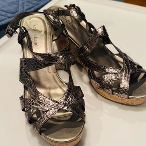Kelly and Katie women’s size 10, silver cork heel sandal